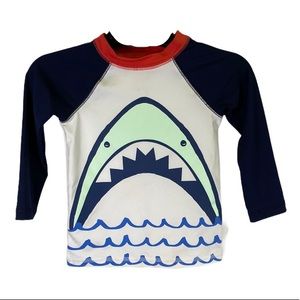 2/$18 💥🆕 Cat & Jack Blue & White Shark Rashguard Swim Shirt Top | Sz 3T | 187
